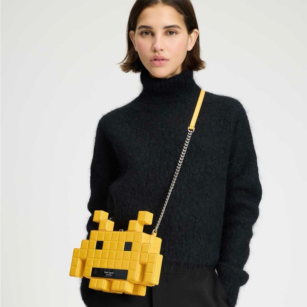 Kate Spade Yellow Space Invaders Purse